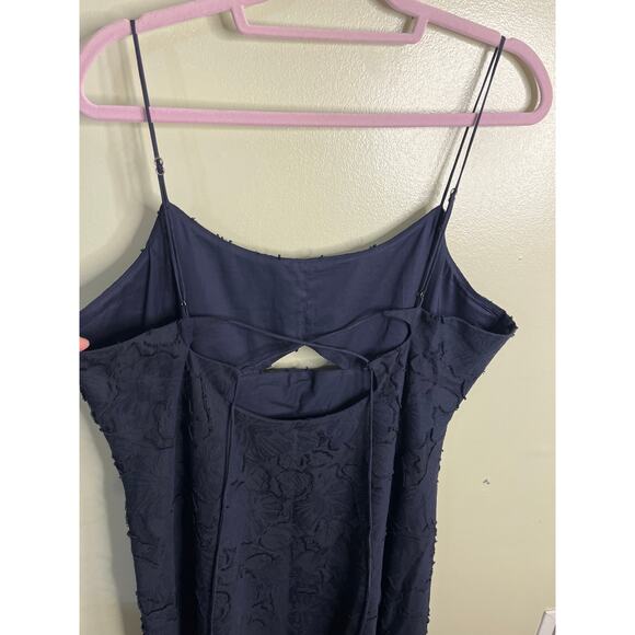 Banana Republic floral jacquard cutout midi dress in navy blue,size 18,MSRP $160 - Picture 6 of 16
